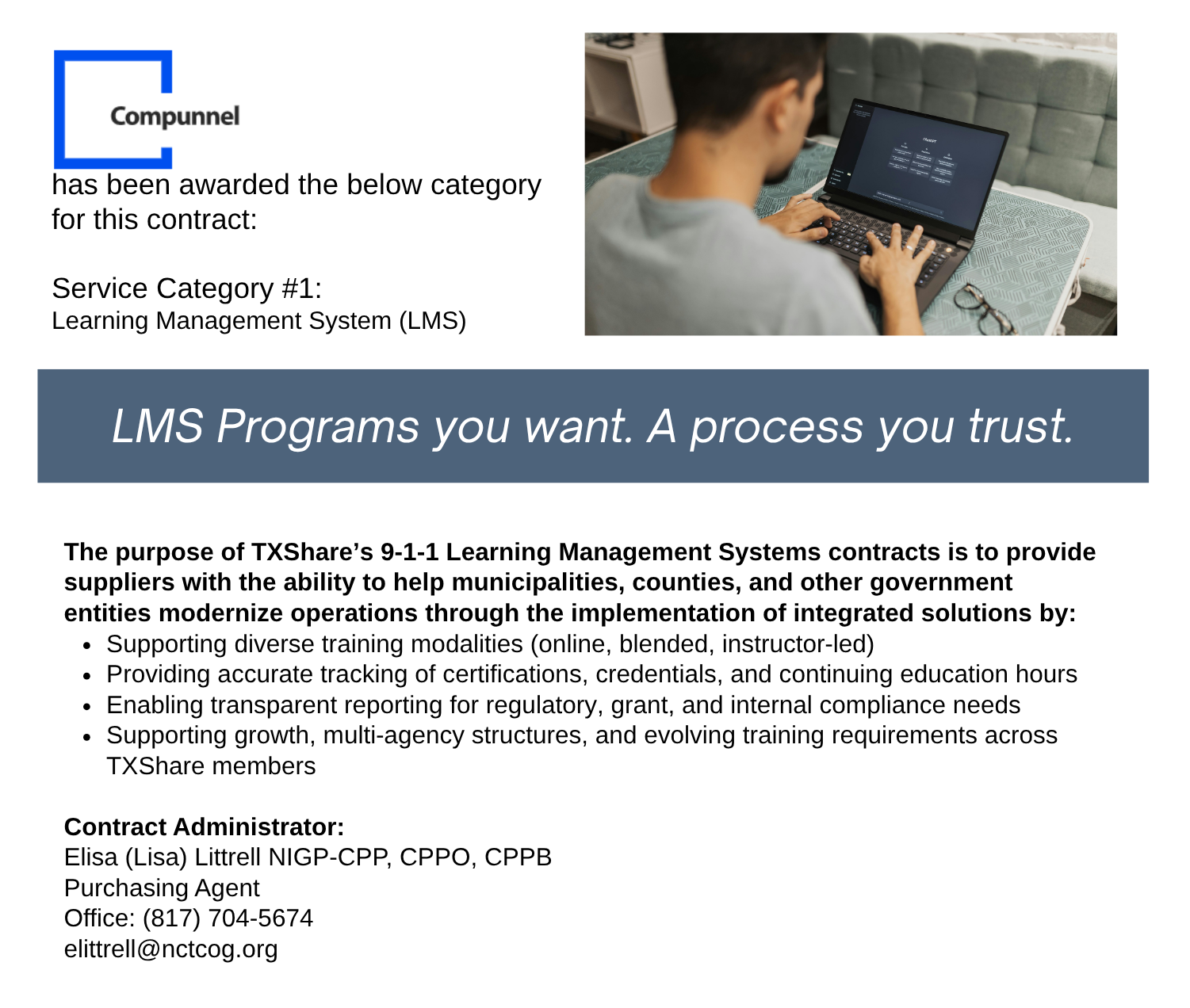 Compunnel LMS Landing Page Compunnel LMS Landing Page